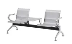 Two seater office bench with table. - Image 3