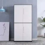 Grey Steel Storage Cabinet (4-Door) - Image 2