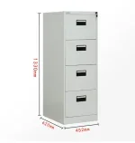 4-Drawers Office File Cabinet - Image 5