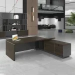 1800mm mahogany executive office desk - Image 5
