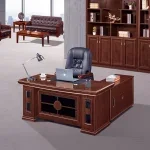 1400mm Mahogany Veneer Executive Office Desk - Image 2