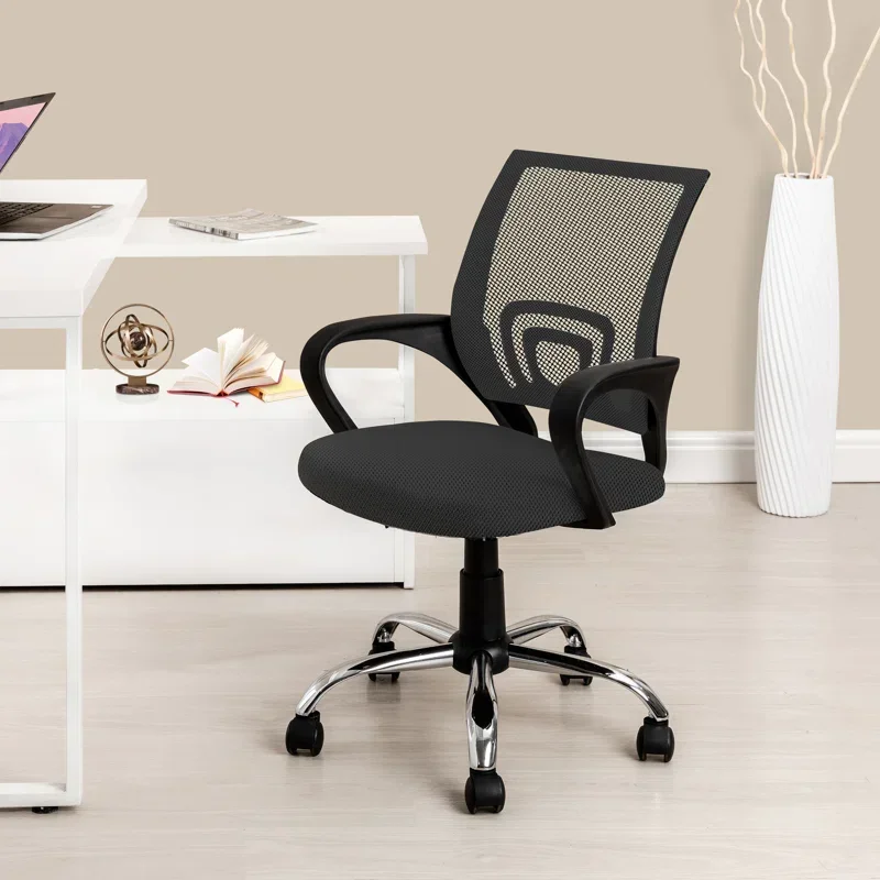 IvanaErgonomicHeightAdjustableSmallDeskChairMeshSwivelChairwithArmrest.webp Office Swivel Task/Study Chair - Image 1