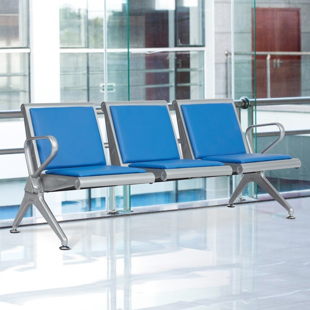 Kinbor-3-Seat-Waiting-Room-Chairs-PU-Leather-Reception-Chairs-Office-Guest-Chairs-Conference-Room-Chairs-Blue-4-1.jpg 3 Seater office reception bench - Image 1