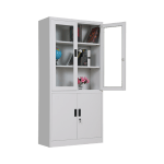 2 door metallic office cabinet - Image 4