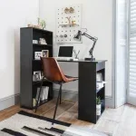 Modern Desk with Shelves - Image 2