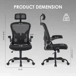 Mesh Office Chair with Headrest - Image 5