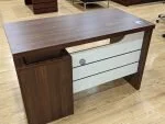 1.2m executive mahogany office desk - Image 4