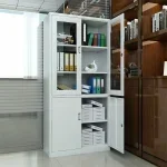 2-Door Half Glass Filing Office Cabinet - Image 4