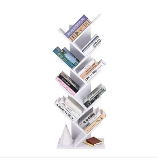 Tree-Bookshelf-8-Tier-Floor-Standing-Bookcase-with-Wooden-Shelves.jpg Bookshelf - Image 1