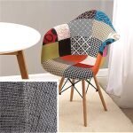 Arm Rest Patch Work Chair (Eames) - Image 2