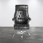 High back executive leather office seat