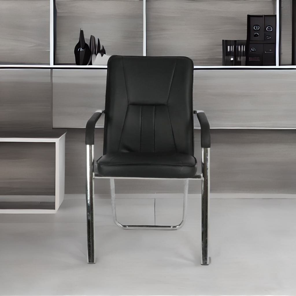 alsc02bl-1.jpg Visitor office chair fixed arms - Image 1