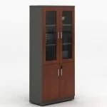 2-Door wooden office bookcase