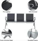 3 link Heavy duty padded bench - Image 4