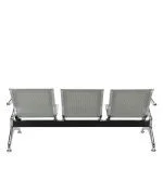Three link metallic office visitor's bench - Image 2