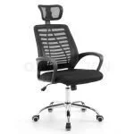 Executive office seat with headrest