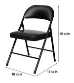 Vinyl Padded Steel Folding Chairs Black - Image 5