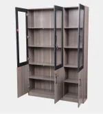 Serenity 3 Door Book Case in Brown Color - Image 4
