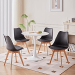 Eames padded dining chair, padded Eames dining chair, modern Eames dining chair, Eames style padded chair, comfortable Eames dining seat, cushioned Eames dining chair, mid-century modern dining chair, Eames inspired dining chair, padded plastic dining chair, Eames molded dining chair with padding, stylish Eames dining chair, cushioned molded plastic chair, padded dining chair with wooden legs, Eames replica dining chair, soft padded Eames chair, ergonomic Eames dining seat, designer Eames padded chair, Eames style kitchen chair padded, modern dining chair with cushion, Eames style chair with padding