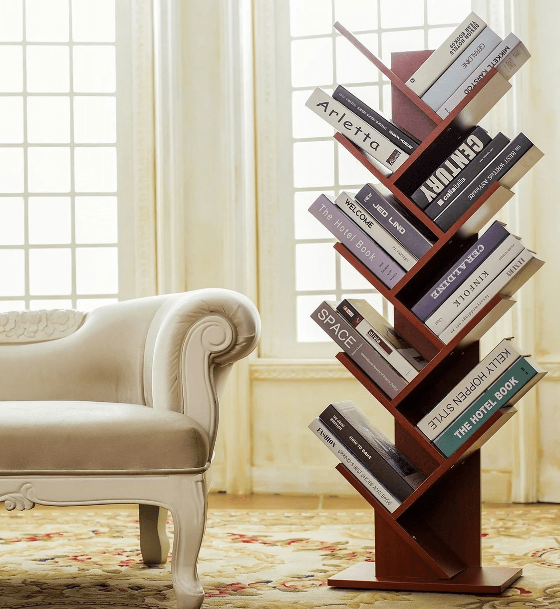 Office 8-Tier Bookshelf. 8-tier office bookshelf, multi-tier bookshelf, tall bookcase shelf, office book organizer, wooden office bookshelf, standing bookshelf for office, vertical book storage, modern 8-shelf bookcase, space-saving book rack, office shelving unit, open shelf book organizer, large capacity bookshelf, tiered book display shelf, study room bookshelf, contemporary office bookshelf, file and book storage shelf, home office bookshelf, high bookshelf unit, freestanding bookcase, 8-level storage shelf
