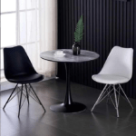 black Eames dining chair, Eames style chair, modern dining chair, black modern chair, Eames replica chair, stylish dining chair, contemporary dining chair, black kitchen chair, mid-century dining chair, designer dining chair, Eames inspired chair, black living room chair, modern home chair, comfortable dining chair, black plastic chair, Eames office chair, dining room seating, minimalist dining chair, black accent chair, modern replica chair, Eames dining replica, trendy dining chair, black café chair, sleek dining chair, Eames side chair, designer home chair, black restaurant chair, modern dining seating, black chair for kitchen, elegant dining chair