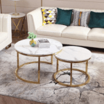 Pair-Marble Office Coffee Table - Image 2