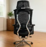 office chair with lumbar support, office chair with headrest, office chair with armrests, office chair with adjustable armrests, office chair with wheels, office chair with swivel base, office chair with mesh back, office chair with leather finish, office chair with breathable fabric, office chair with cushioned seat, office chair with ergonomic backrest, office chair with adjustable height, office chair with reclining function, office chair with tilt mechanism, office chair with neck support, office chair with padded armrests, office chair with footrest, office chair with sturdy frame,