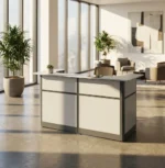 office reception desk, reception desk, modern reception desk, office front desk, reception counter, reception table, reception workstation, office lobby desk, front office reception desk, executive reception desk, luxury reception desk, minimalist reception desk, contemporary reception desk, commercial reception desk, professional reception desk, business reception desk, corporate reception desk, wooden reception desk, metal reception desk, glass reception desk, marble reception desk, laminate reception desk, custom reception desk, modular reception desk, compact reception desk, large reception desk, small reception desk, curved reception desk, L shaped reception desk,