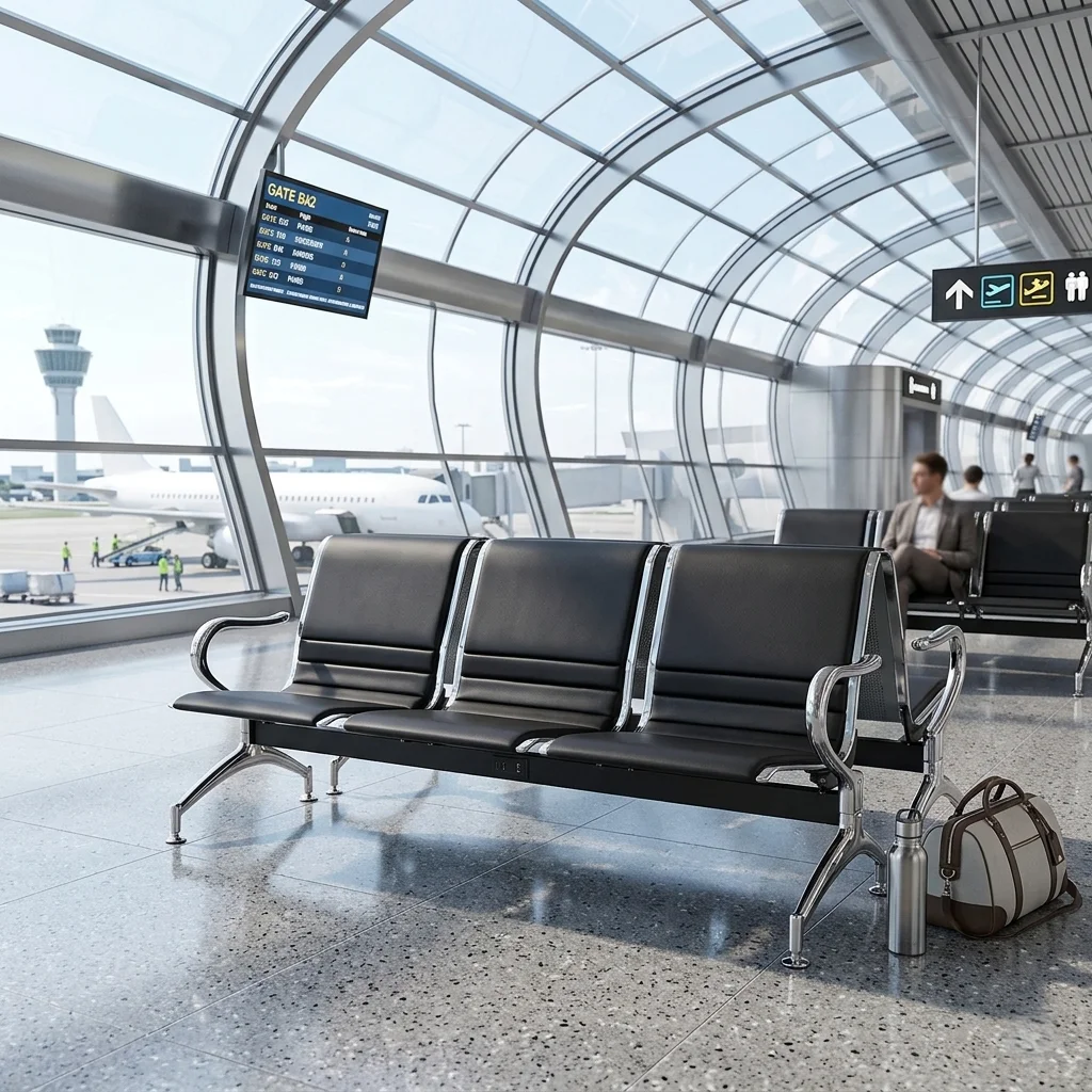 Waiting Bench waiting bench, waiting room bench, office waiting bench, reception waiting bench, airport waiting bench, metal waiting bench, stainless steel waiting bench, padded waiting bench, cushioned waiting bench, 3 seater waiting bench, 4 seater waiting bench, 5 seater waiting bench, multi seater waiting bench, public waiting bench, hospital waiting bench, clinic waiting bench, commercial waiting bench,