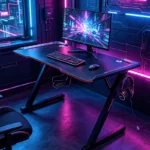 modern ergonomic gaming desk, gaming desk, ergonomic gaming table, RGB gaming desk, gamer workstation, computer gaming desk, home gaming setup, professional gaming station, gaming computer table, esports desk, gaming room furniture, gaming desk with cable management, sturdy gaming desk, modern computer desk, gaming workstation desk,