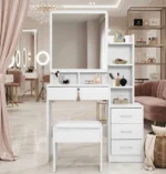 dressing table, makeup table, vanity table, vanity dresser, bedroom dressing table, modern dressing table, wooden dressing table, mirrored dressing table, LED dressing table, luxury dressing table, premium dressing table, affordable dressing table, compact dressing table, large dressing table, space saving dressing table, corner dressing table,