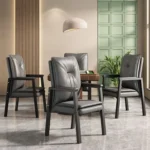 Visitors Leather Office Waiting Chair - Image 5