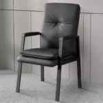 Visitors Leather Office Waiting Chair - Image 2