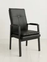 Visitors Leather Office Waiting Chair - Image 8